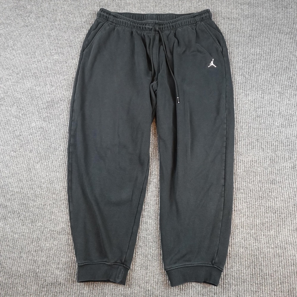 Jordan Fleece Sweatpants Mens 3XL Black Jogger Elastic Waist Pockets Athletic